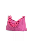 Lola in Hot Pink Ostrich with a Pink Resin Chain