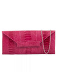 Nile Clutch in Hot Pink Ostrich Leg