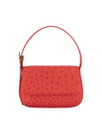 Delphine in Scarlet Red Ostrich
