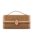 Freye with trim in Caramel Raffia & Desert Ostrich