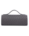 Anthracite ostrich textured watch box on a white background