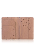 Brown leather wallet on a white background