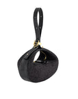 Lolita in Black Raffia & Black Ostrich Leg