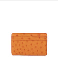 Cognac textured cardholder on a white background