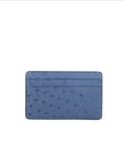 Blue textured cardholder on a white background