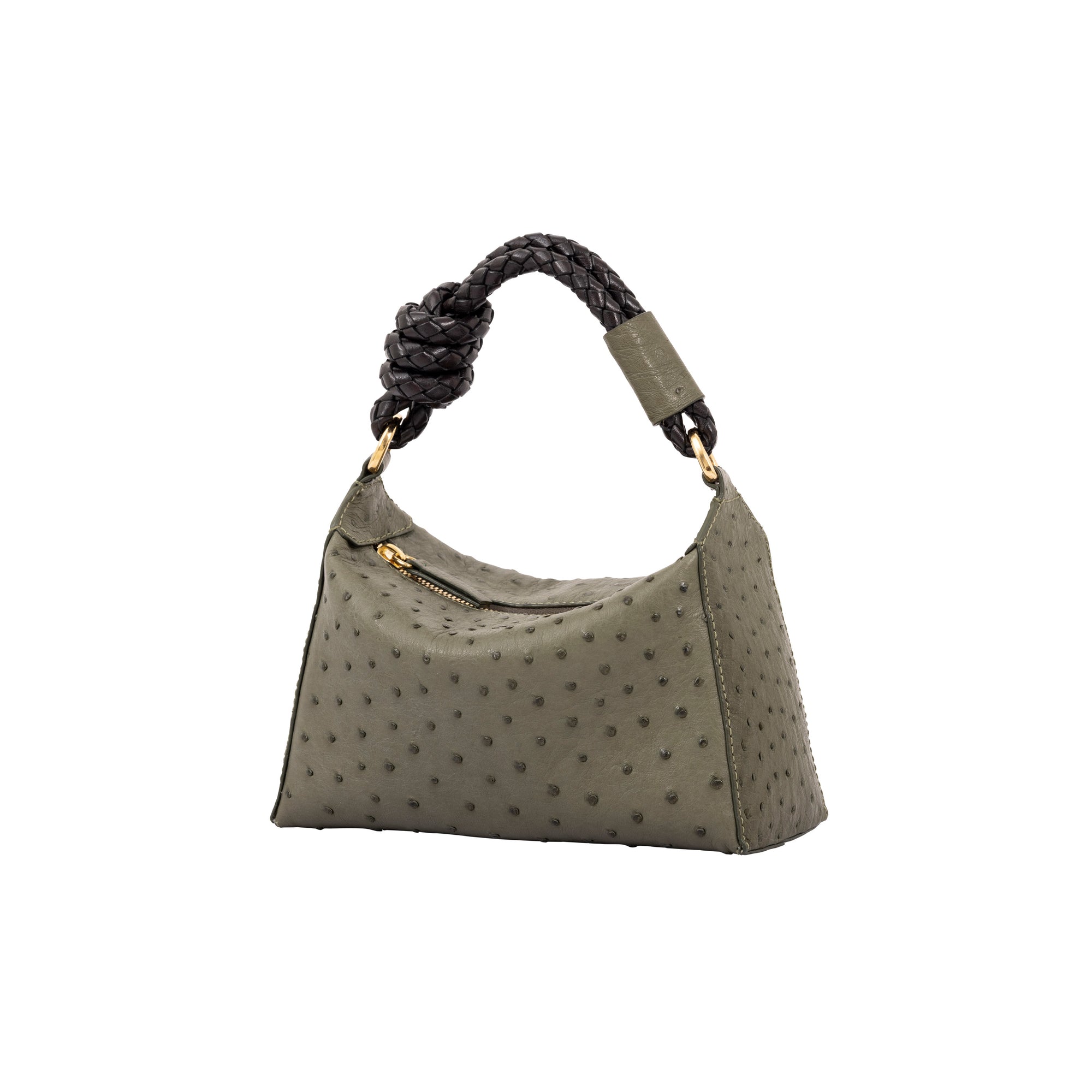 Lola in Forest Green Ostrich