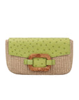 Deya in Chartreuse Ostrich & Raffia
