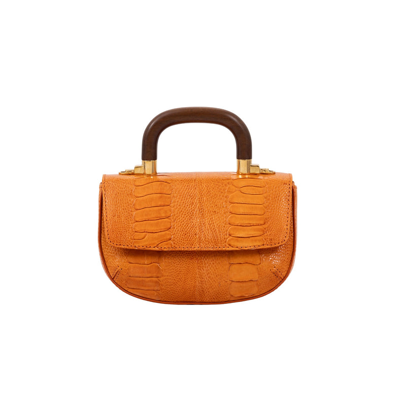 Mini Picco in Mango Ostrich Leg