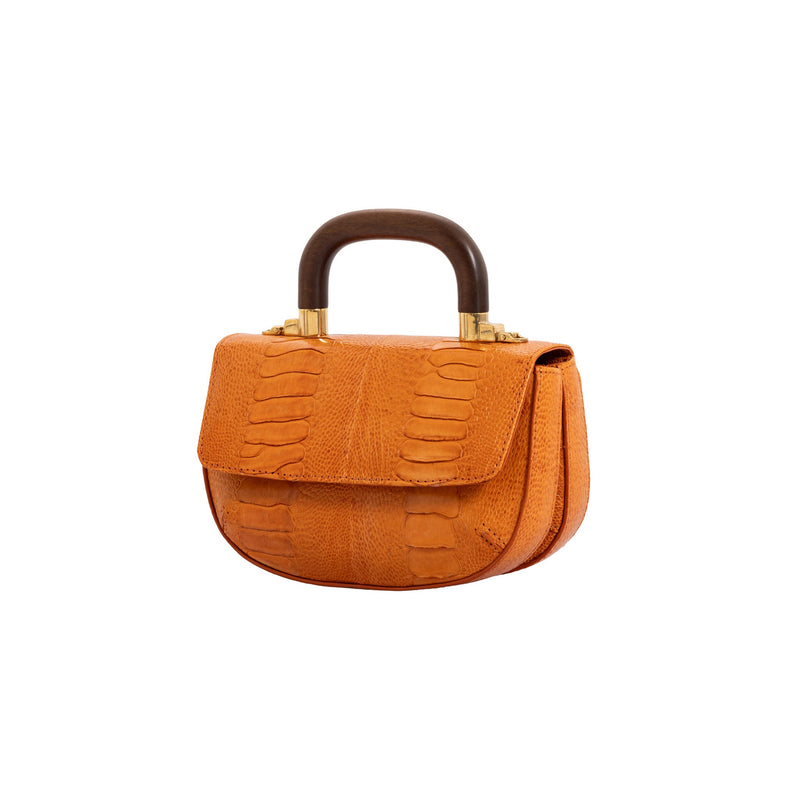 Mini Picco in Mango Ostrich Leg