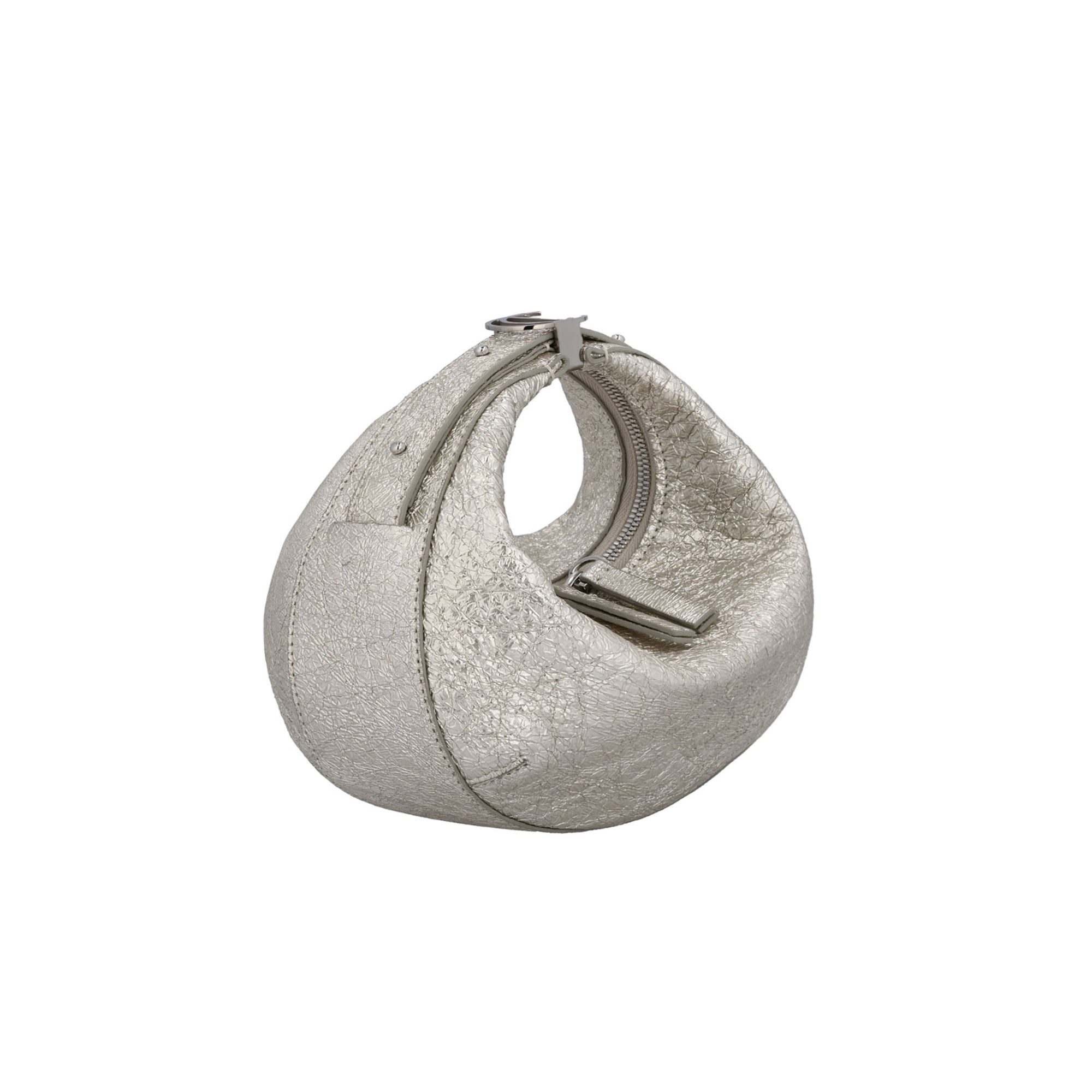 White/Beige handbag on a white background