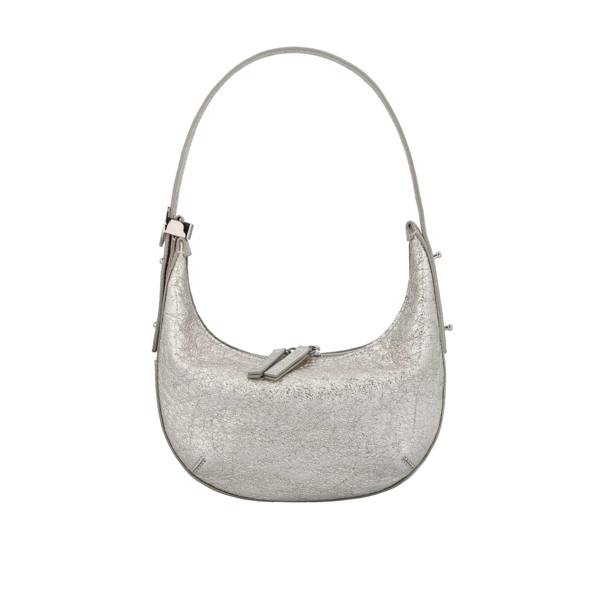 White/Beige handbag on a white background