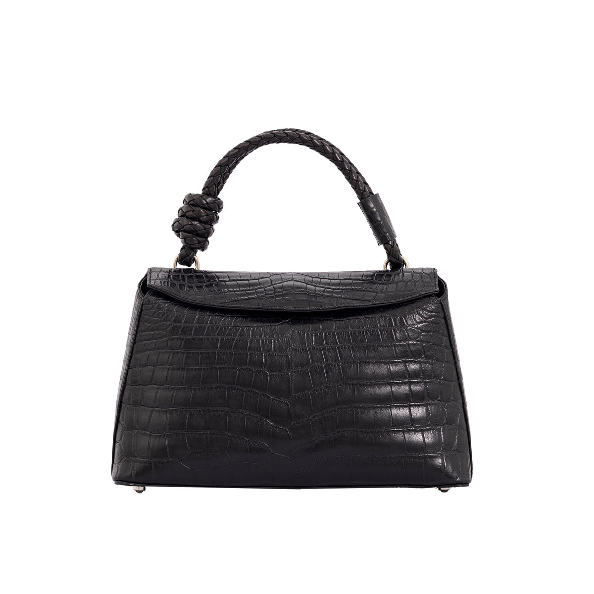 The Esme in Black is crafted from premium crocodile leather, balancing a relaxed silhouette with refined craftsmanship. A distinctive rope handle and detachable strap offer versatile styling, while thoughtful details bring effortless functionality to everyday luxury.
