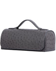 Anthracite ostrich textured watch box on a white background 
