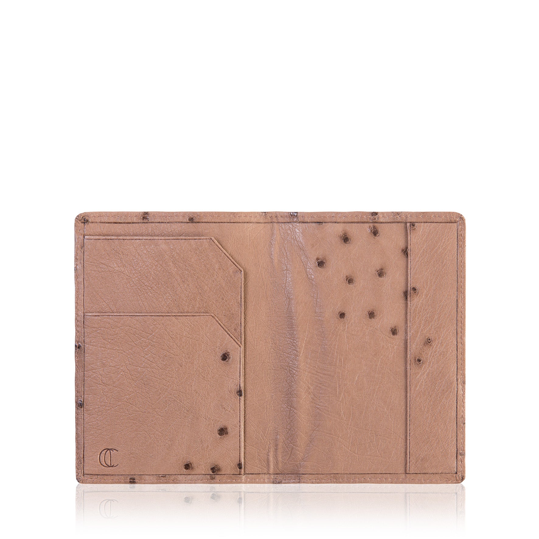 Brown leather wallet on a white background