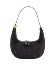 Lolita in Black Raffia & Black Ostrich Leg