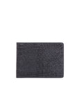 Black anthracite crocodile-patterned wallet on a white background