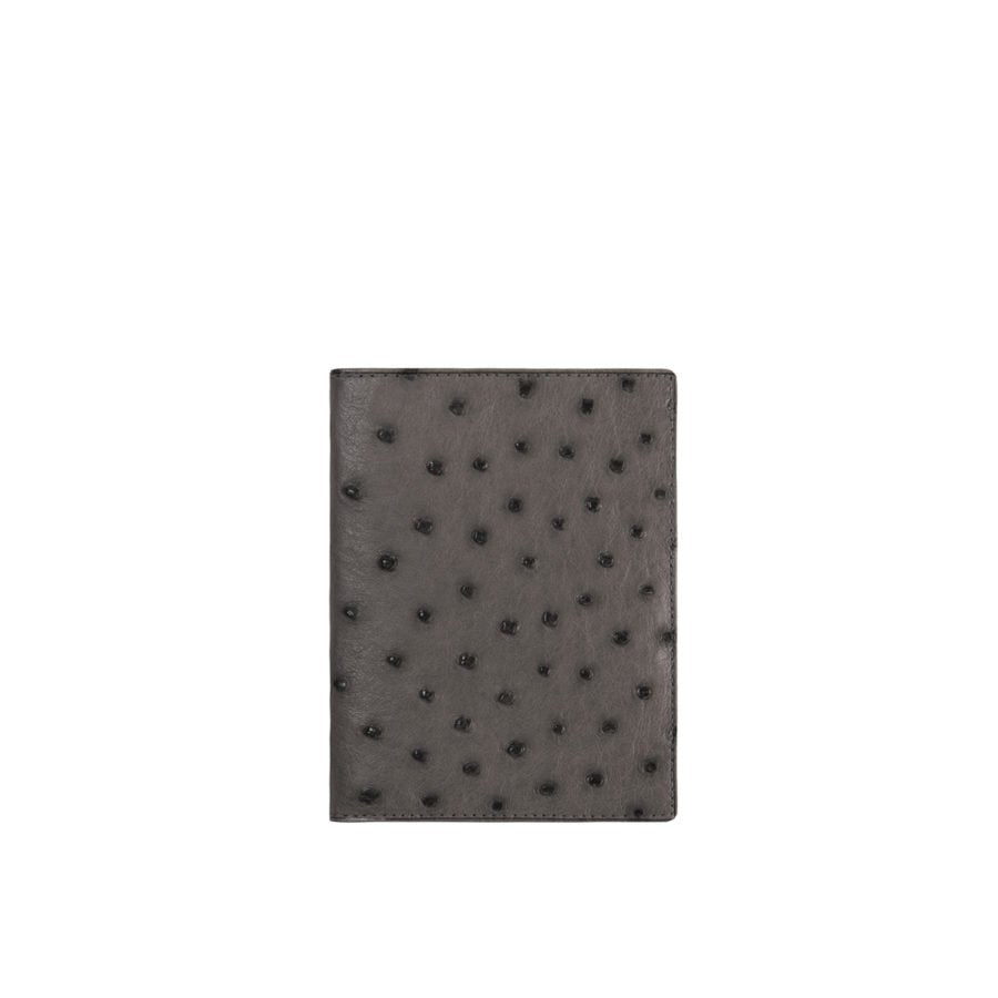 Dark Brown textured square wallet on a white background