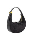Lolita in Black Raffia & Black Ostrich Leg