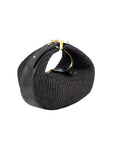 Lolita in Black Raffia & Black Ostrich Leg