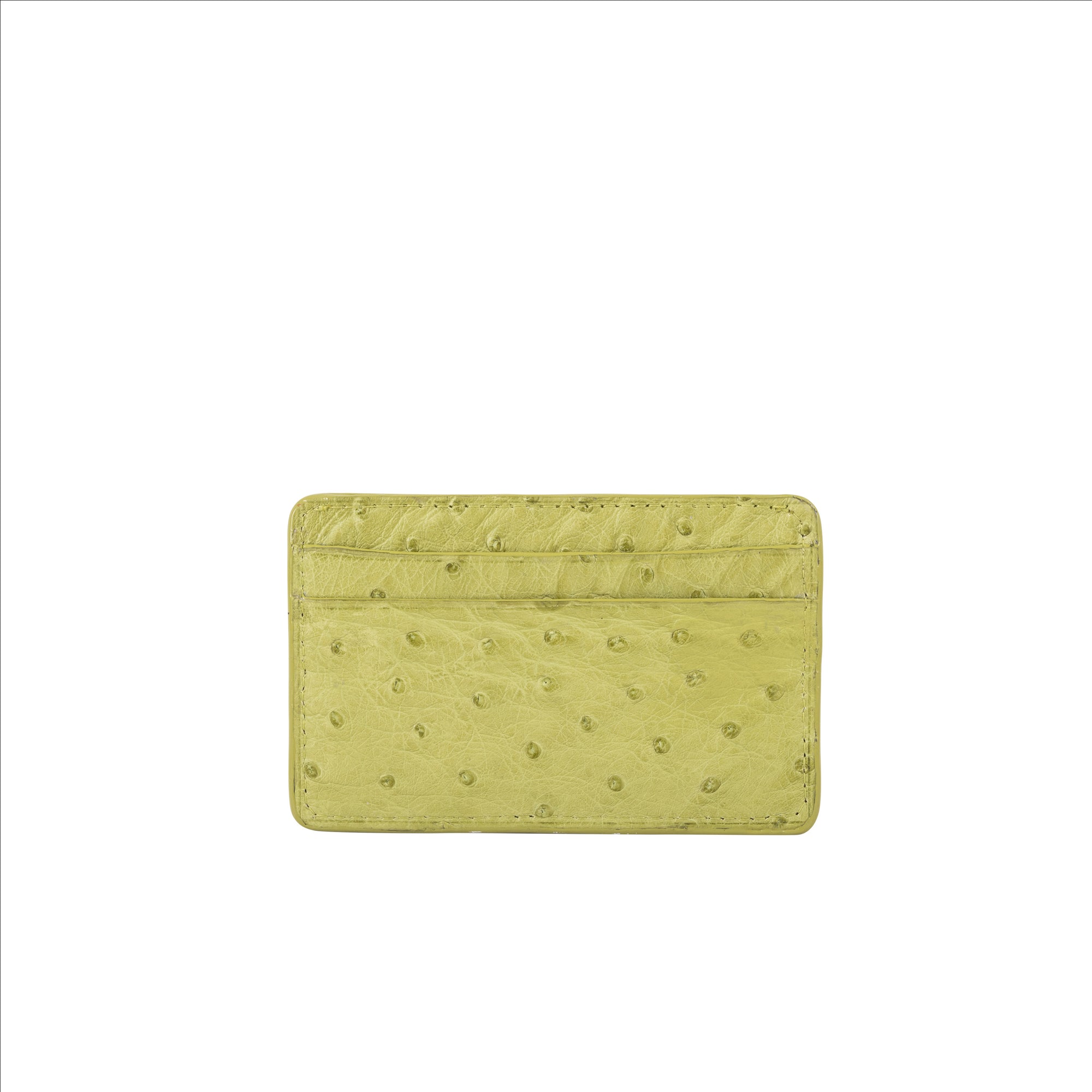 Yellow textured cardholder on a white background