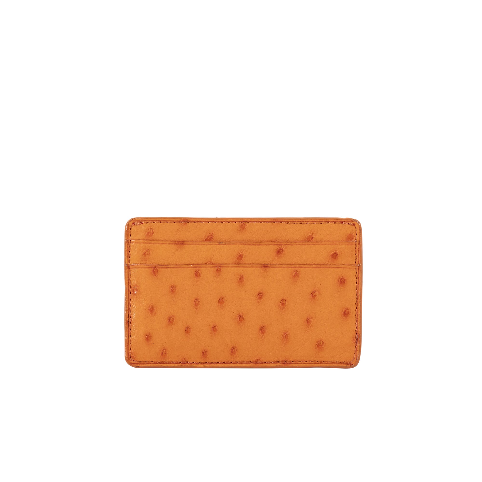 Cognac textured cardholder on a white background