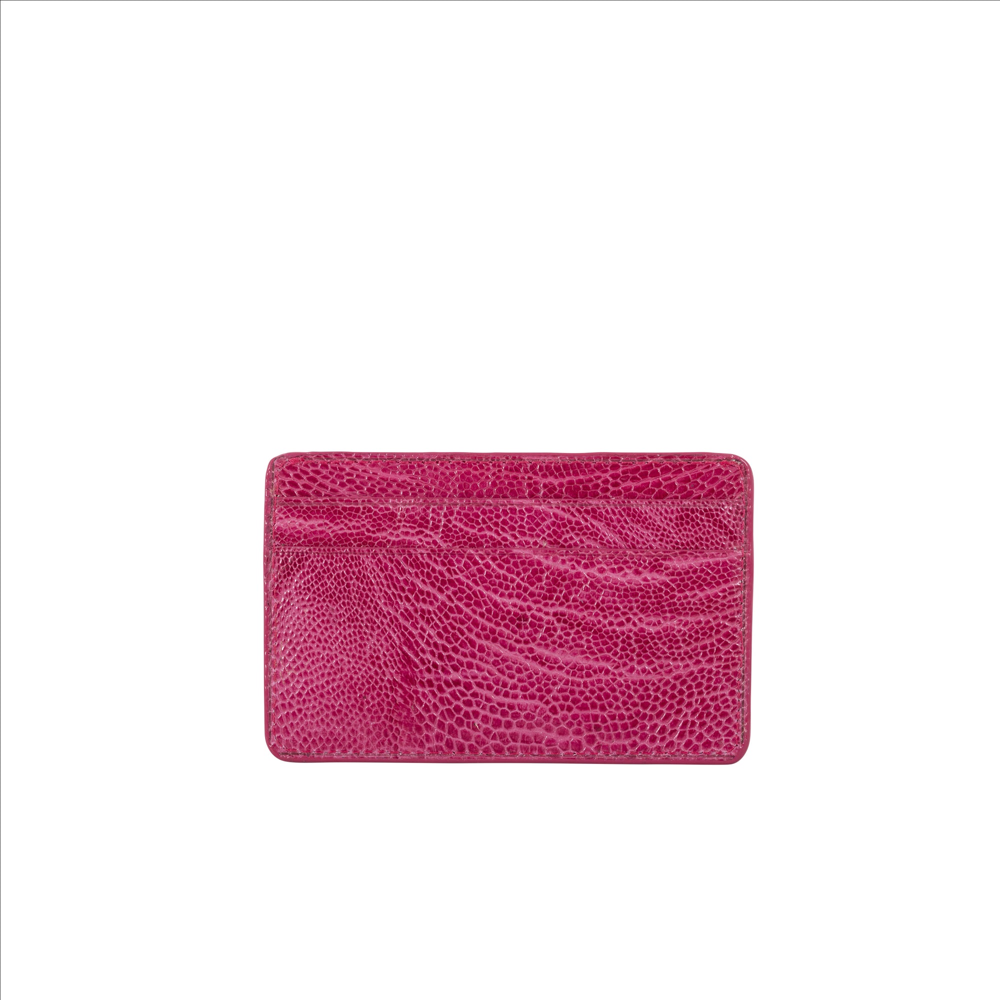 Pink textured cardholder on a white background