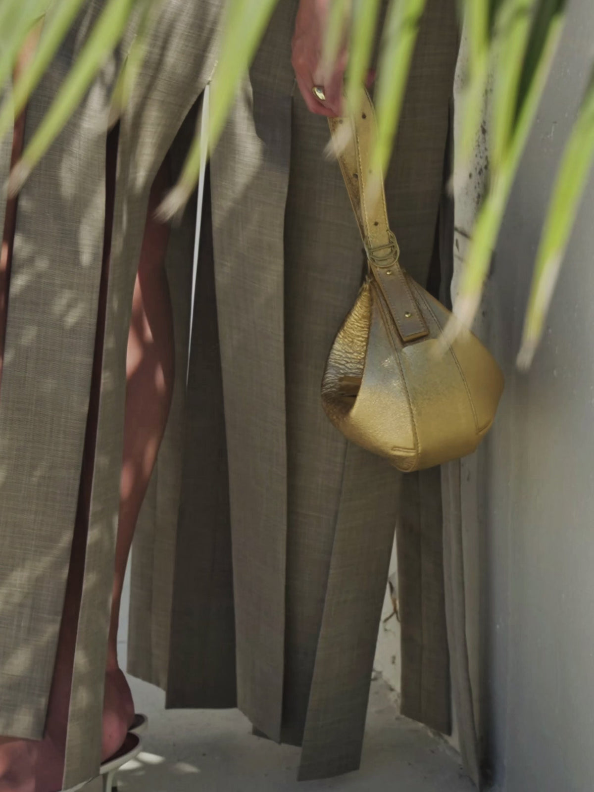 Handbag amongst material