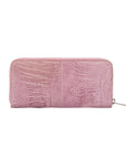 Pink textured wallet on a white background