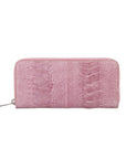 Pink textured wallet on a white background