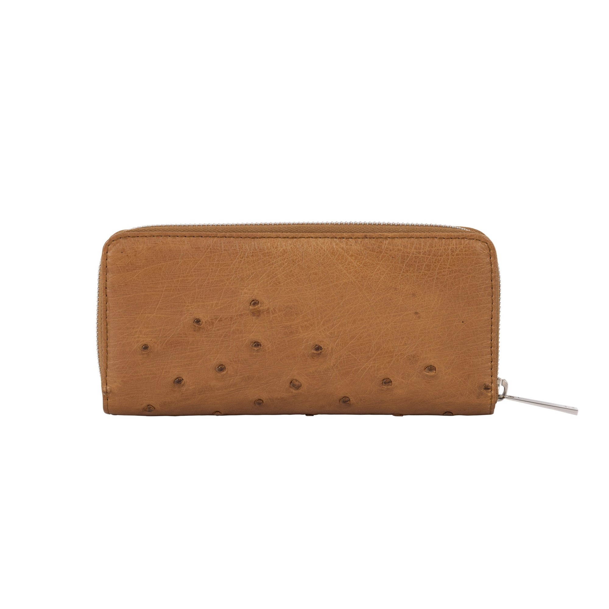 Brown textured wallet on a white background