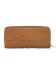 Brown textured wallet on a white background