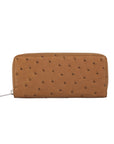 Brown textured wallet on a white background