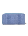 Blue textured wallet on a white background