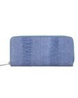 Blue textured wallet on a white background