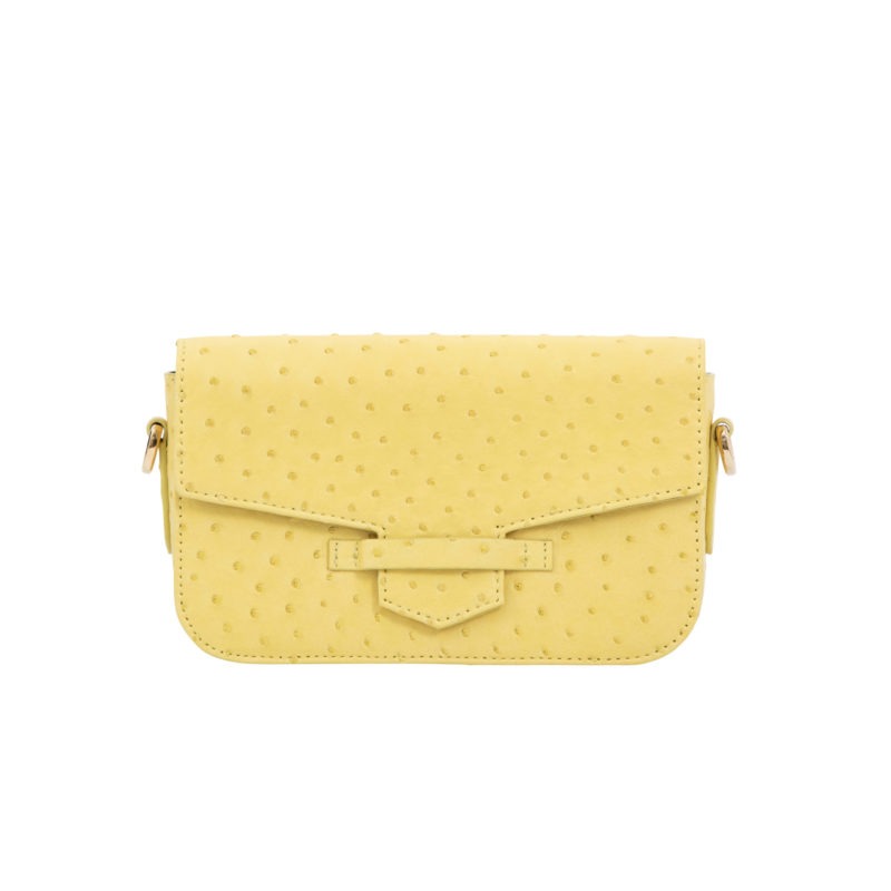 Caia Crossbody in Mimosa Ostrich 2