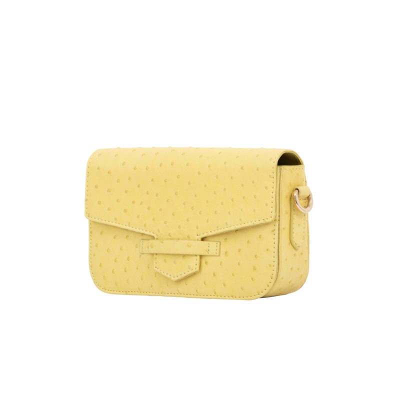 Caia Crossbody in Mimosa Ostrich 3