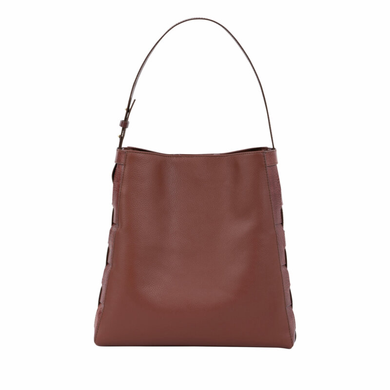 Zola in Rosewood Ostrich Leg & Wood Nappa 1